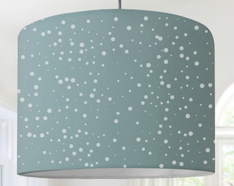 Children's lampshade mint dots