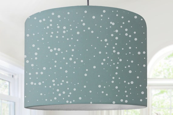 Children's room lampshade mint dots
