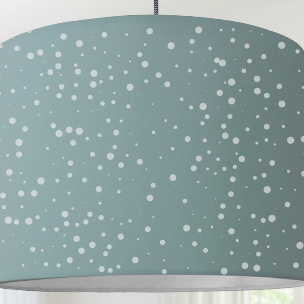 Living room lampshade mint confetti pattern modern minimalist Scandinavian
