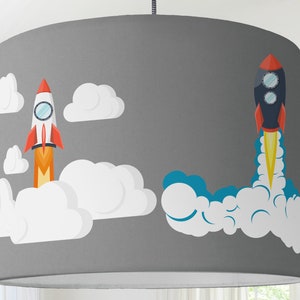 Lampshade children&#39;s room rocket space lampshade children