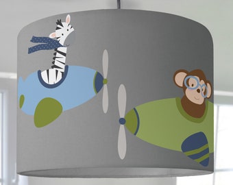 Children lamp aircraft animals lampshade GRAY