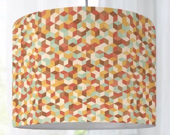 Lampshade triangles design retro design lamp kitchen lamp graphic pattern nursery dining room bedroom