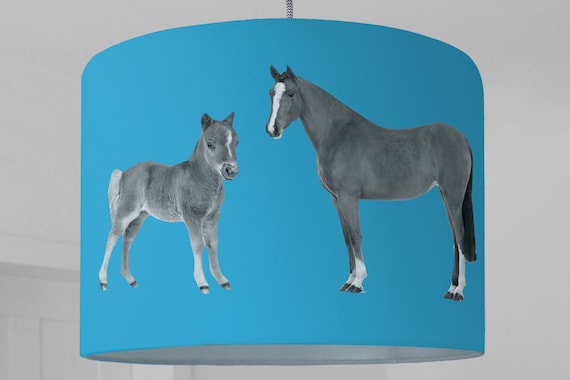 Children's lamp Girls lamp Lampshade HORSES