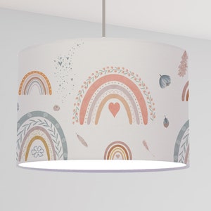 Lampe enfant abat-jour arc-en-ciel fille bohème motif scandinave moderne minimaliste image 2