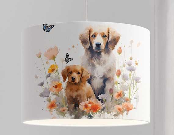 Ceiling lamp dog children's lamp dog puppy flower children's room lamp dog lamp