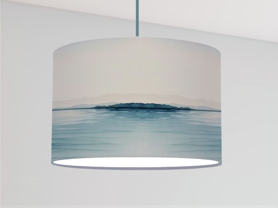 Lampshade for children whale fish sea turtle nursery mint