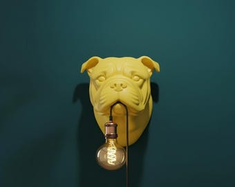Designer wall lamp “Bulldog” – Sculptural wall decoration with an industrial look