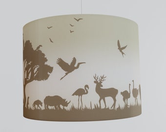 Hanging lamp children lampshade whale sea fish white nursery