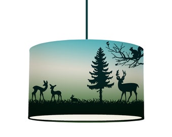 Hanging lamp children lampshade whale sea fish white nursery