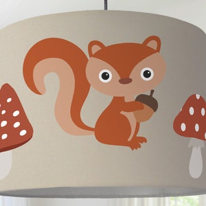 Lampshade Children's Room Squirrel Rabbit Fox beige image 1