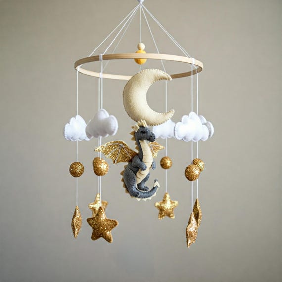 Magical Dragon Mobile - Baby Mobile with Cute Dragon
