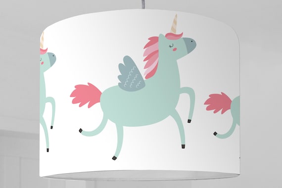 Lampshade children's room unicorn white