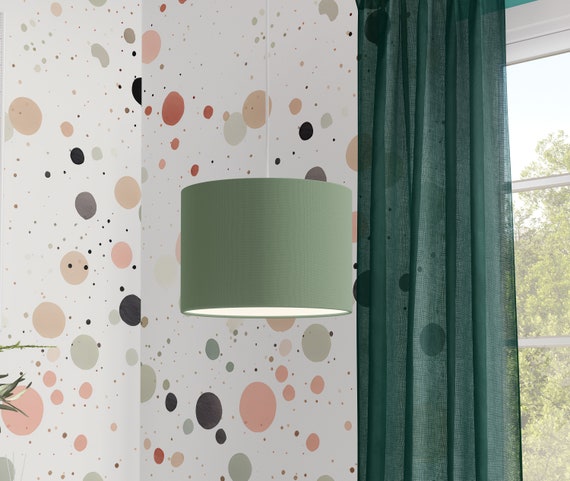 Lamp organic cotton lampshade mint