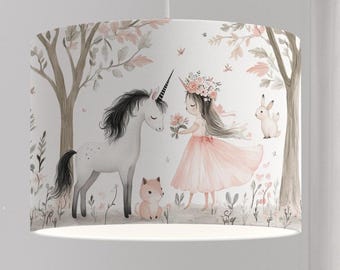 Lampshade children's room Unicorn purple