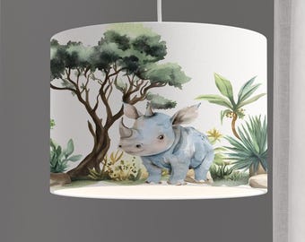 Lampshade Nursery Lamp Animals Forest Forest Animals Squirrel Snail Tree Baby Babylampe Toddler gray