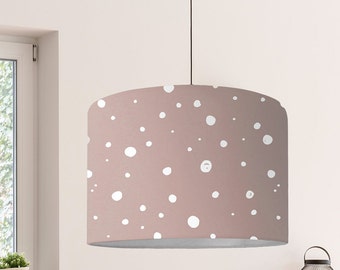 Hanging lamp lampshade pink confetti pattern modern Scandinavian