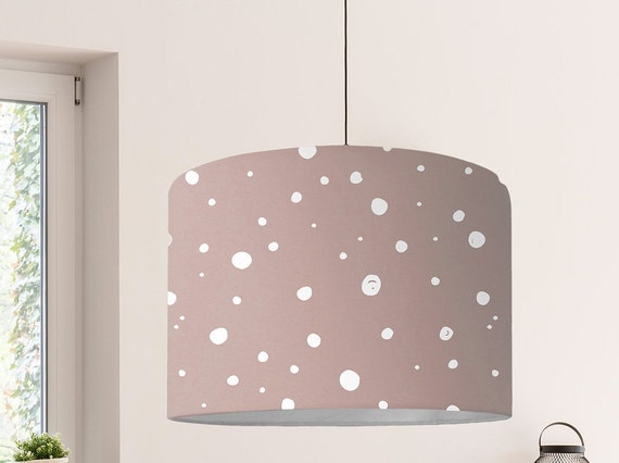 Hanging lamp lampshade pink confetti pattern modern Scandinavian