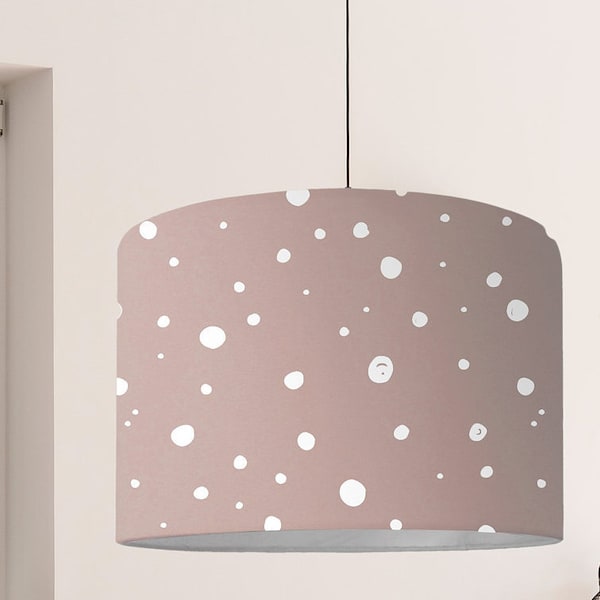 Hanging lamp lampshade pink confetti pattern modern Scandinavian