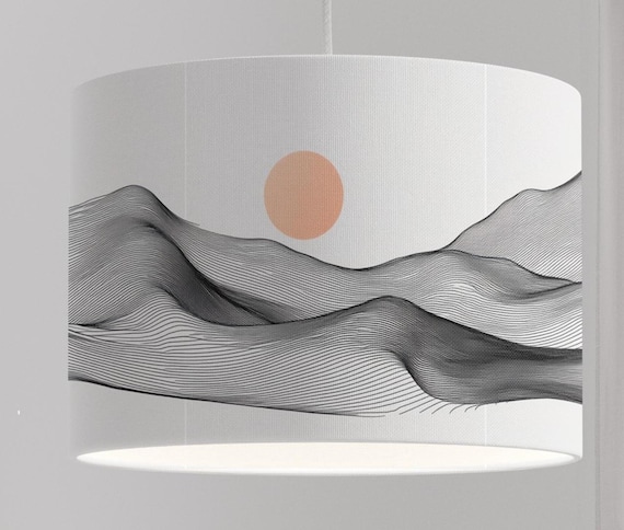 Lampshade for children whale fish sea turtle nursery mint