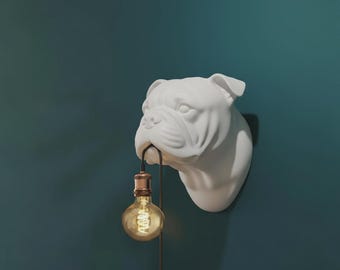 Designer wall lamp “Bulldog” – Sculptural wall decoration with an industrial look