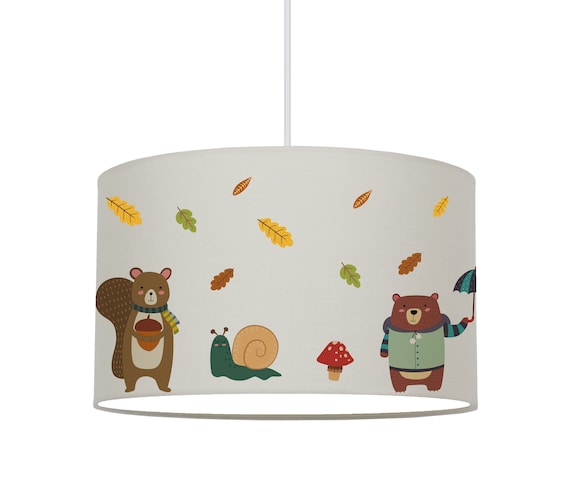Children's lamp FOREST mint lampshade children's room