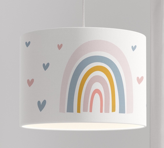 children lamp lampshade rainbow girl boho scandinavian pattern modern minimalist