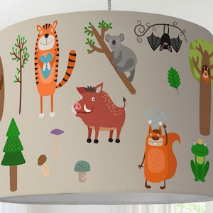 Children lamp lampshade ANIMAL FOREST cream