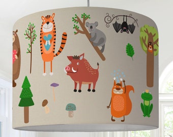 Children lamp lampshade ANIMAL FOREST cream