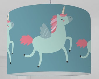 Abat-jour Licorne bleuGift enfant Cadeau pendaison de crémaillère cadeau