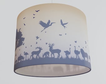 Hanging lamp children lampshade whale sea fish white nursery
