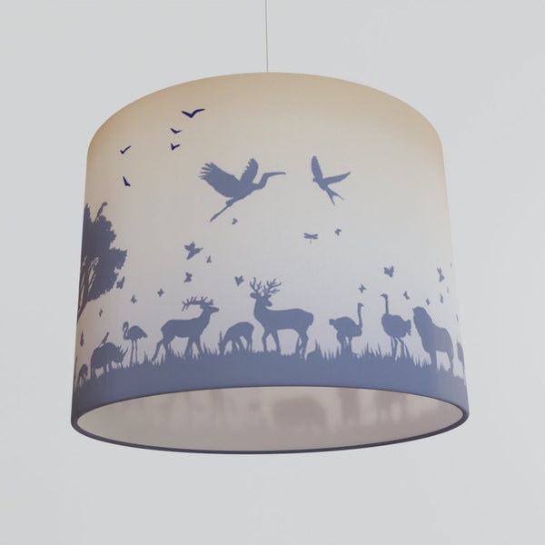 Hanging lamp children lampshade whale sea fish white nursery