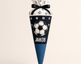 School cone football, candy cone, school enrollment boy, goalkeeper, ball, stadium, back to school gift, personalized, with name, kicker
