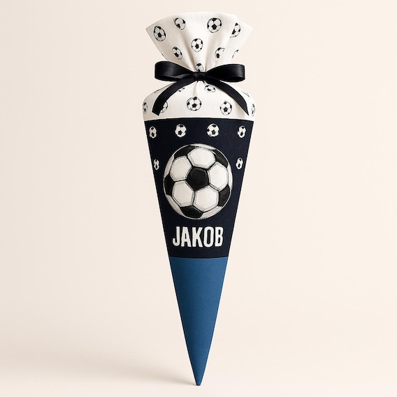 School cone football, candy cone, school enrollment boy, goalkeeper, ball, stadium, back to school gift, personalized, with name, kicker