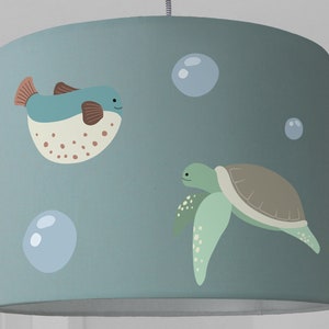 Lampshade child lamp fish turtle sea image 1