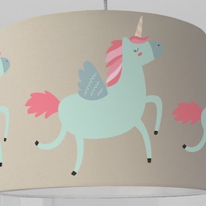 Lamp shade unicorn beige