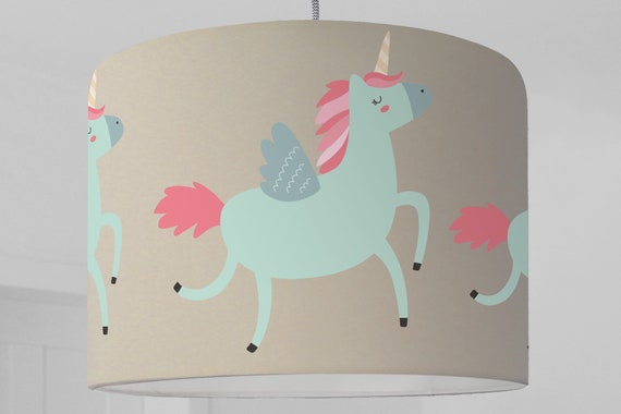 Lamp shade unicorn beige
