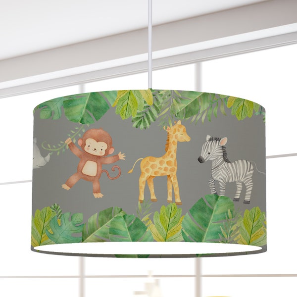 Lamp children's room Young animals cotton lampshade