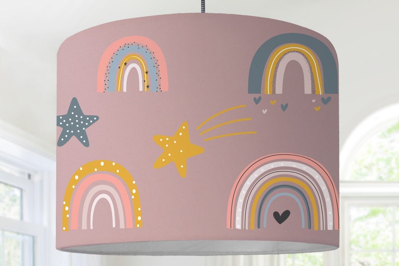 Lampe kinderzimmer für Mädechen und Junge Regenbogen modern skandinavisch alle Farben möglich Bild 1