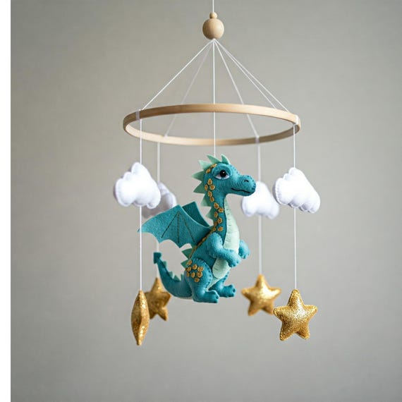 Magical Dragon Mobile - Baby Mobile with Cute Dragon
