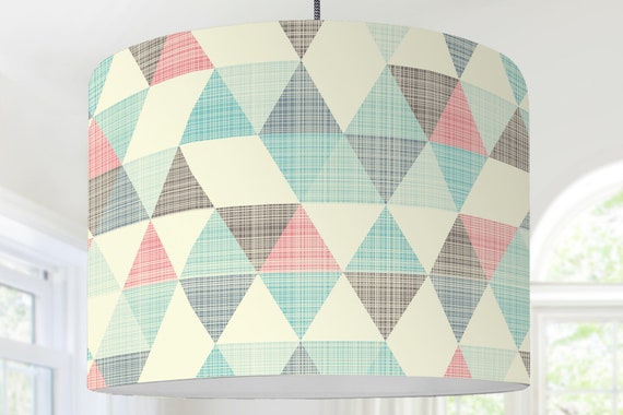 Lampshade nursery triangle pattern graphic pattern