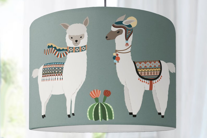 Lampshade Living Room Lama Zoo CircusGift child Gift housewarming giftceiling lamp image 1