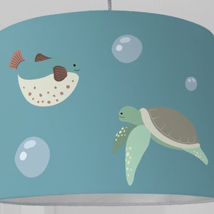 Lampshade children&#39;s room whale sea turtle