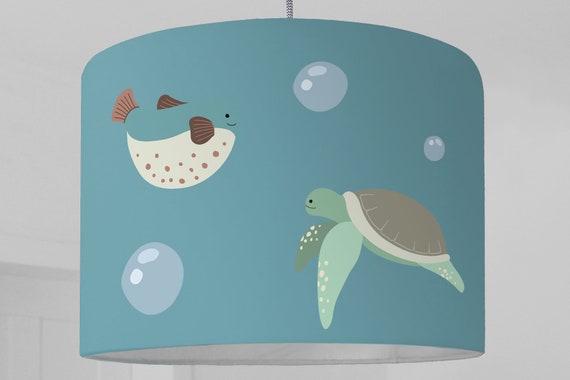 Lampshade children's room whale sea turtle