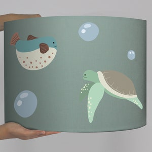 Lampshade child lamp fish turtle sea image 3