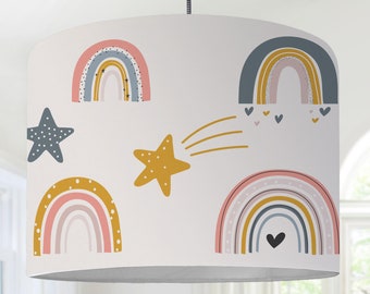 girls room lampshade rainbow star boy modern scandinavian pattern modern scandinavian minimalist