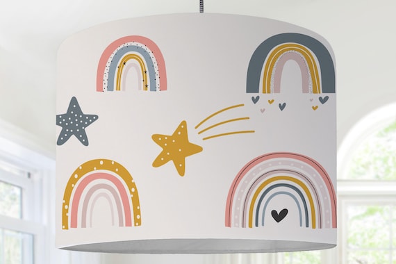 girl room lampshade rainbow star boy modern scandinavian pattern modern scandinavian minimalist