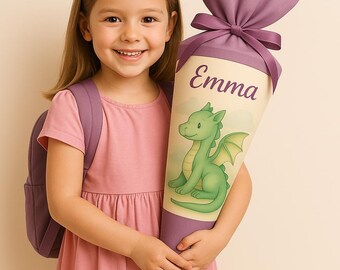 School cone, candy cone, dragon school cone, school enrollment, back to school, personalized school cone, school cone boy, dragon motif,