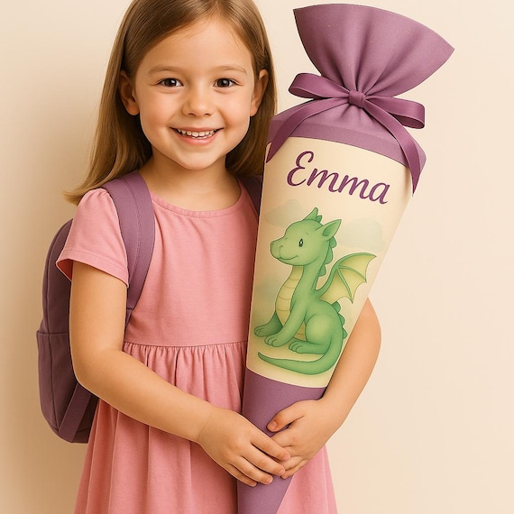 School cone, candy cone, dragon school cone, school enrollment, back to school, personalized school cone, school cone boy, dragon motif,