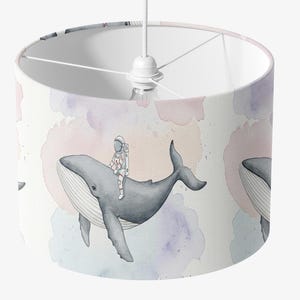 Lampshade for children whale fish sea turtle nursery mint