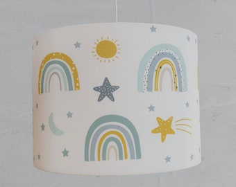 Lampshade rainbow blue boys